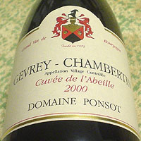 DOMAINE PONSOT GEVREY-CHAMBERTIN Cuvee de l'Abeille 2000