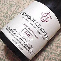DOMAINE JEAN-JACQUES CONFURON CHAMBOLLE-MUSIGNY 2002